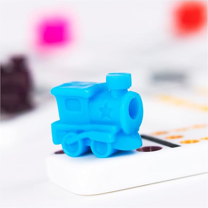 Spin Master Games Legacy Deluxe Mexican Train Dominoes, Classic Original Board Game Set Double-12 Dominoes with Sturdy Wood Case, for Kids and Adults Aged 8 and up