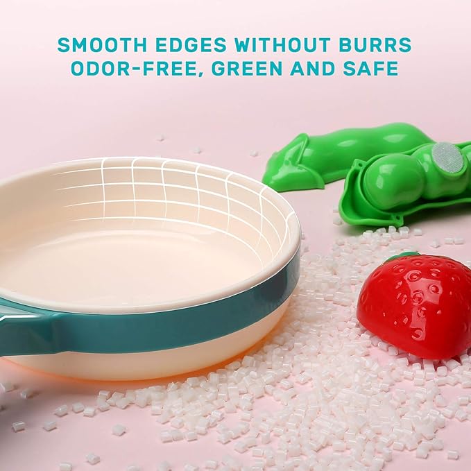 CUTE STONE Microwave Toys Kitchen Play Set, Kids Pretend Play Electronic Oven with Play Food, Kids Cookware Pot and Pan Toy Set, Cooking Utensils,Great Learning Kitchen Toys for Girls Boys