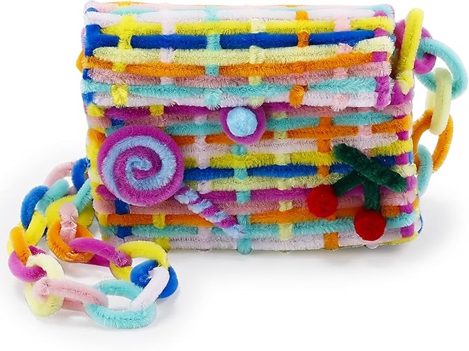 Caydo 200 PCS Thick Pipe Cleaners Craft Supplies Multi-Color Chenille Stems for Art and Craft Projects Creative DIY Decorations (12inch x 6mm)
