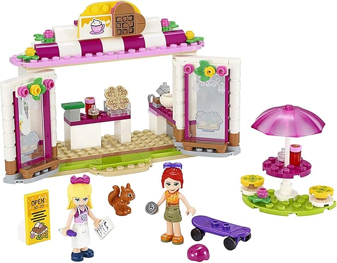 LEGO Friends Heartlake City Park Café 41426 Building Toy, Outdoor Café Set Inspires Role Play and Includes 2 Buildable Mini-Doll Figures, Great Gift for Kids Who Love Food Play (224 Pieces)