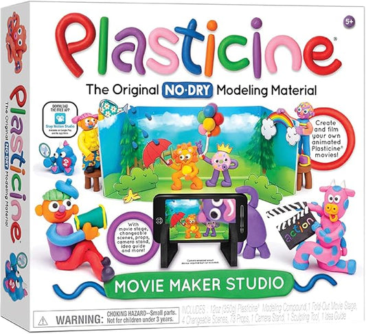 Plasticine Movie Maker Studio — No-Dry Modeling Material — Creative Kit — Ages 5+