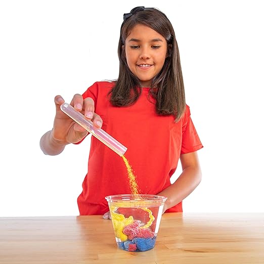 Steve Spangler Science Magic Sand Test Tube Kit – Includes Three 0.52 oz Test Tubes – Colored Play Sand That Never Gets Wet, Exciting STEM Activity for Classroom and Home Learning
