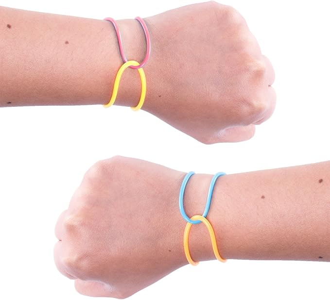 Super Z Outlet 80s Colorful Retro Rock Pop Star Rainbow Diva Disco Jelly Neon Gel Stretchable Bracelets Bands for Theme Events, Assortment, Toy Party Favor Prizes (Assorted 288pk)