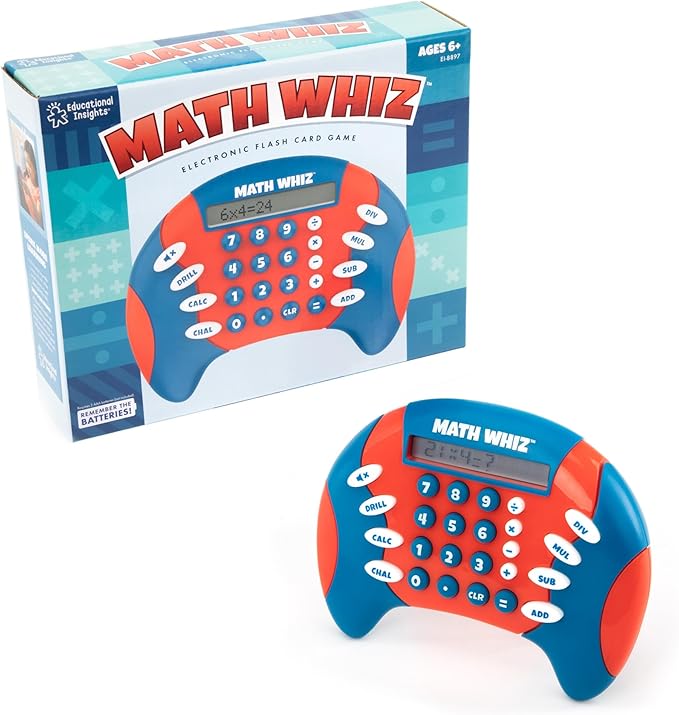 Educational Insights Math Whiz Electronic Handheld Math Game For Kids, Ages 6+