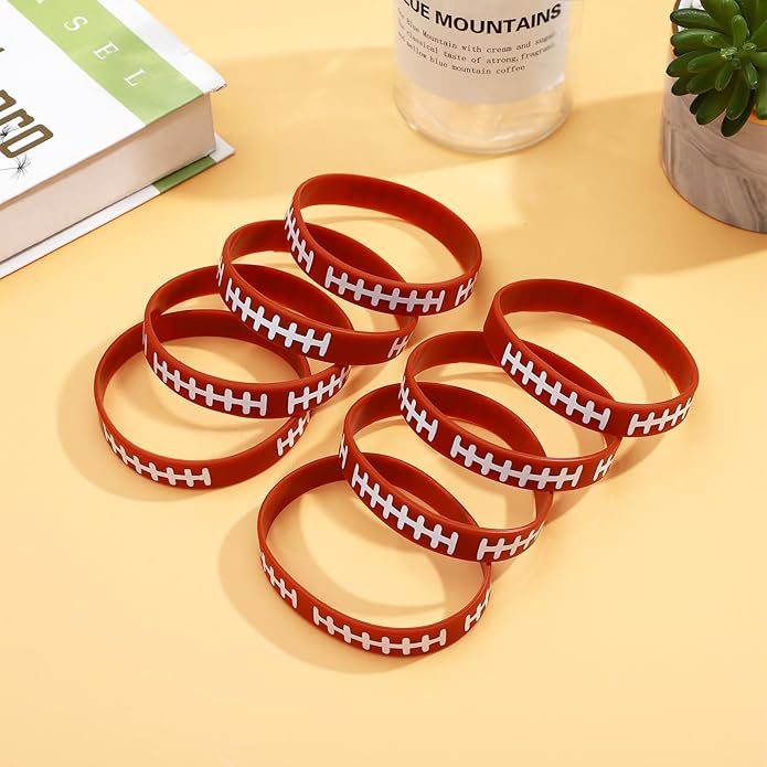 SOTOGO 48 Pieces Bracelets Multicolor Silicone Stretch Wristbands for Christmas Birthday Party Supplies