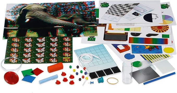 Thames & Kosmos Optical Illusions STEM Experiment Kit | 35 Amazing Optical Experiments | Explore Physics of Light, Optics, Perception | Includes 3D Glasses | Build a Camera Obscura | for Ages 8+