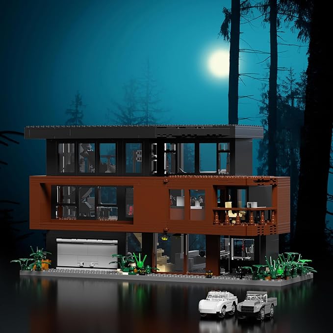 House Building Set Compatible with Lego Architecture Blocks Romance Films Fans House Creative Present for Adult Halloween Christmas Valentine (864 Pcs)