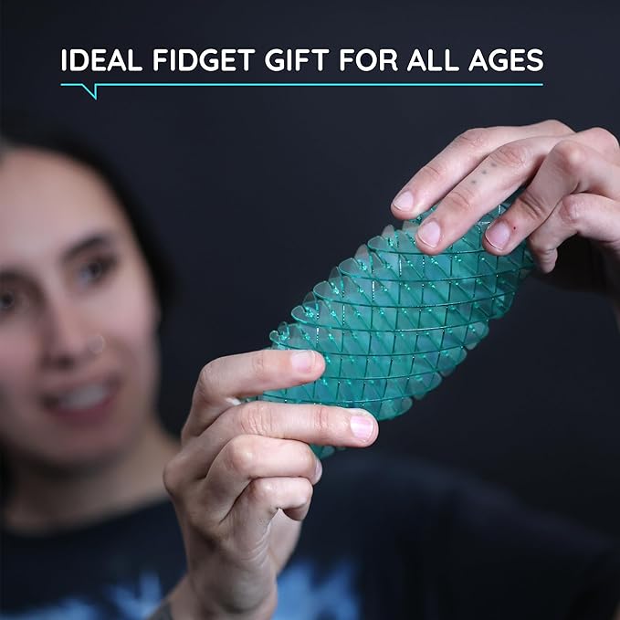 Morf Fidget Worm Toy - Flexible 3D Sensory Slug Figgy Toy for Kids, Teens, and Adults – Stretchy, Quiet, Stress and Anxiety Relief, Focus - For Play, School, Work Gifts, Great For Classroom and Office