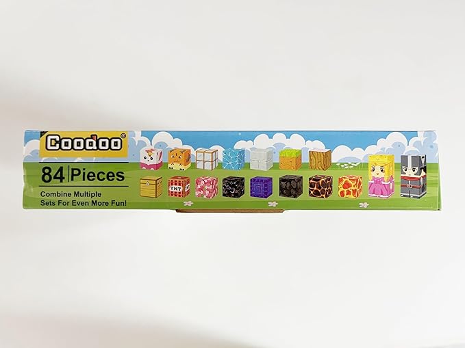 Magnetic Blocks - Build Mine Magnet World Magic Portal Set, Magnetic Tiles Building Blocks Toddler Toys STEM Sensory Outdoor Toys for 3+ Year Old Boys & Girls, Creative Kids Games Kids Toys 84PCS