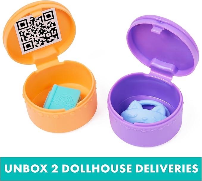 Gabby’s Dollhouse, Sweet Dreams Bedroom with Pillow Cat Figure and 3 Accessories, 3 Furniture and 2 Deliveries, Kids Toys for Ages 3 and Up