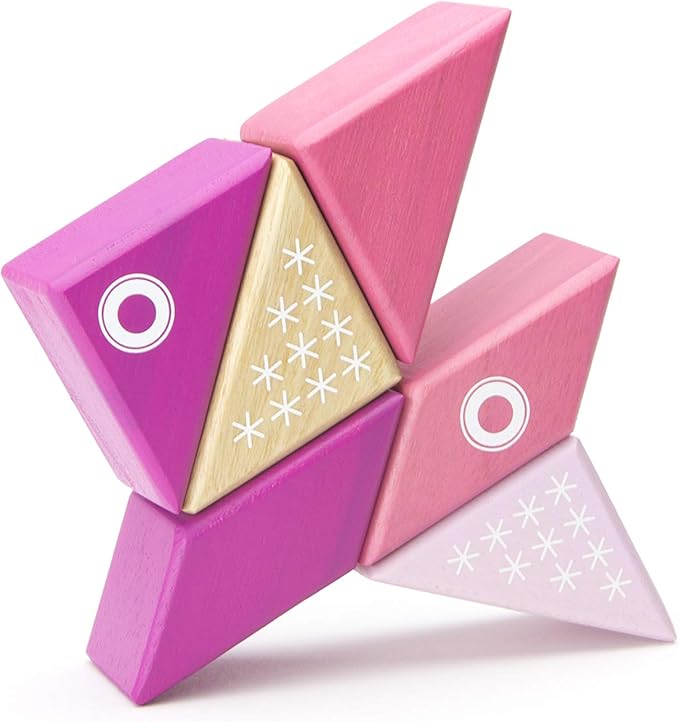 6 Piece Tegu Travel Pal Magnetic Wooden Block Set, Kitty