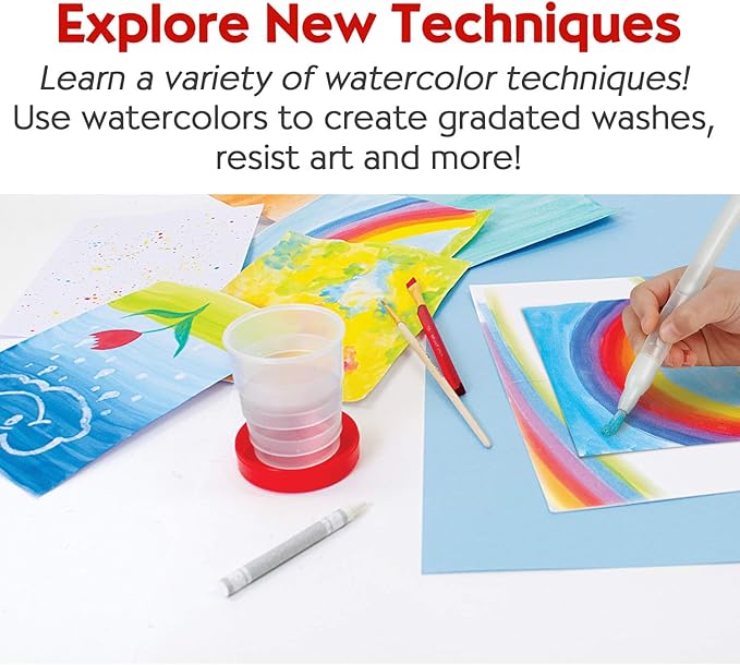 Faber-Castell Young Artist Learn to Watercolor - Watercolor Paint Set for Kids Ages 5+, Kid-friendly and Washable Watercolor Paint (Packaging May Vary)