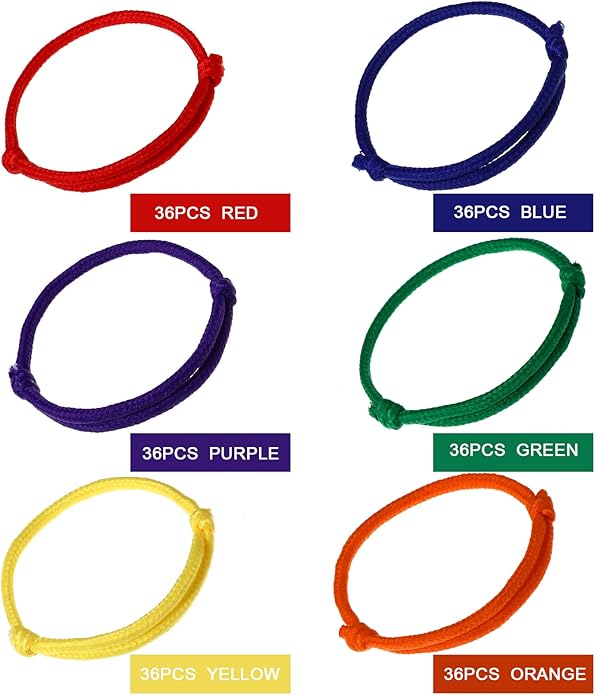 WILLBOND 216 Neon Friendship Bracelets Bulk for Kids Birthday Classroom Student Gift Adjustable Paracord Bracelets Rope Woven Neon Colors Valentine Day Gift Girls Boy Party Favors