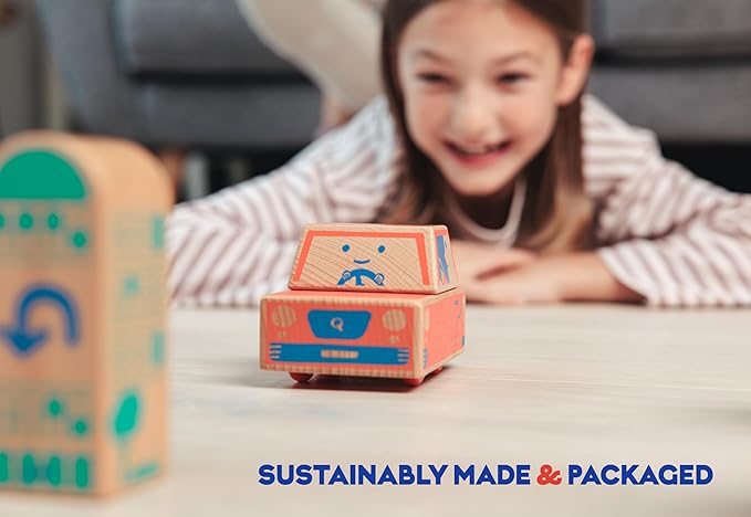 Cody Block Starter Set, Educational Wooden Building Blocks Coding and Car STEM Toys for Preschool Kids Ages 4+