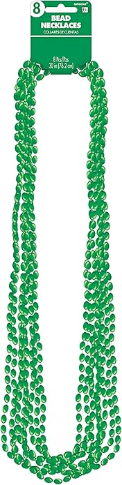 Silver Metallic Bead Necklaces, Party Accessory, 48 Ct.