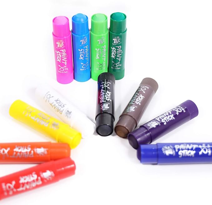 TBC The Best Crafts Paint Sticks, 24 Colors Mixed pack, Washable Paint, Non-toxic, Tempera Paint Sticks for Kids and Students