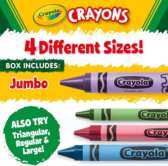 Crayola Jumbo Crayons Classpack, 200 Count, Toddler Crayons, Bulk School Supplies For Teachers, 8 Colors