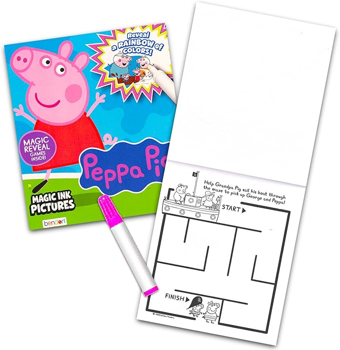 12 Mess Free Imagine Ink Coloring Book Set for Kids - Bulk Bundle with 12 No Mess Coloring Books, Barn Bots Stickers and Door Hanger (Paw Patrol, Princess, Mickey, Minnie, Spidey, Peppa Pig)