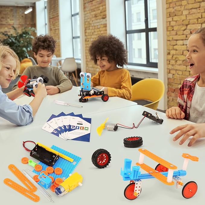 STEM Kits for Kids Crafts 6-8 8-12, Boys Gifts Toys for 6 7 Year Old Boy Birthday Gift Ideas, STEM Toys Craft Kits 6+ 7+ yr, Robotics Science Activities Robot Building Age 8-10 8 9 10 11 12 Years