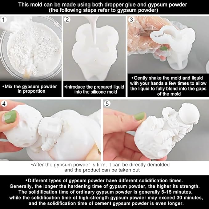 Space Planet Resin Molds Silicone,【2-Piece Set】 Epoxy Resin Space Astronaut Silicone molds,3D Resin Spaceballs Molds, Small Rocket Silicone Model, Space Rabbit DIY Gift Sets for Teens (【Kit 1】)