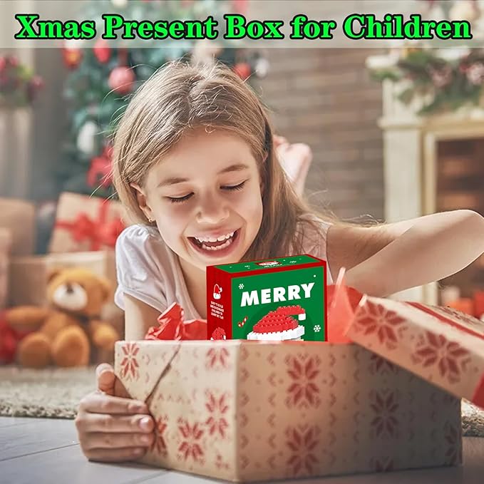 Christmas Santa Building Blocks Set Compatible with Lego Advent Calendar 2024 Stacking New Toys Holiday Present Box New Year Xmas Gifts for Kids for Boys & Girls and Adults