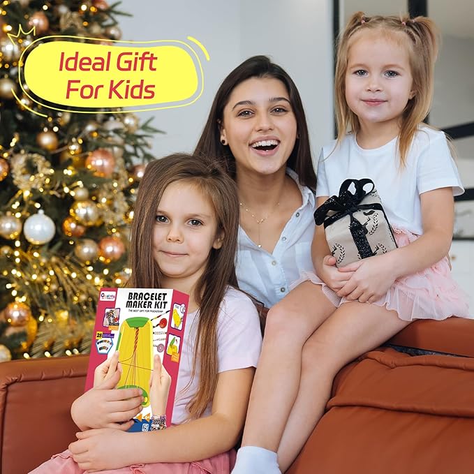 Arts and Crafts for Kids Ages 8-12,Friendship Bracelet Making Kit for Girl,Kids Jewelry Making Kit with 28 Pre-Cut Threads,Christmas Birthday Gifts for Ages 6 7 8 9 10 11 12 Year Old Dark Blue