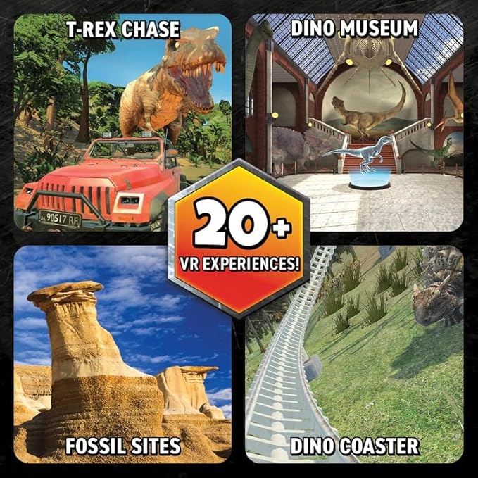 Professor Maxwell's VR Dinosaurs - Virtual Reality Kids Science Kit, Book and Interactive STEM Learning Activity Set (New Edition) - for Ages 7 and Up