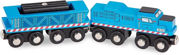 Battat – Classic Trains – 6Pc Wooden Railroad Set – Magnetic Toy Trains – Train Engines & Cars – 3 Years + – Wooden Locomotives & Freight Cars