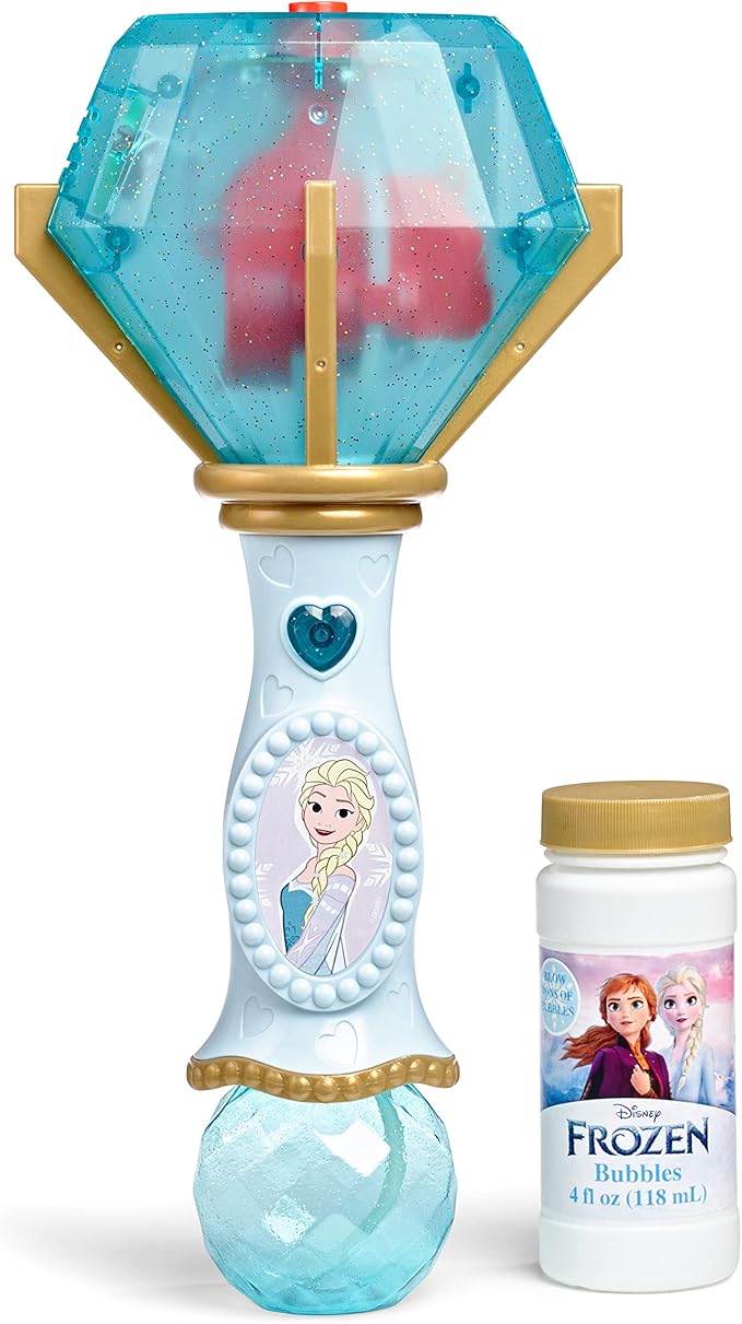 Little Kids Disney Frozen Elsa Light and Sound Musical Bubble Wand, Includes Bubble Solution (20513)