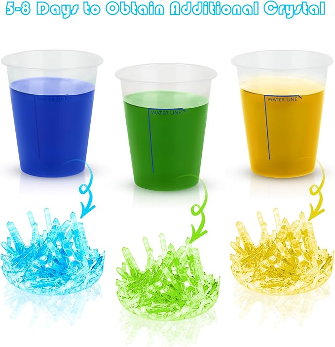 sdaymol Glowing Crystal Growing Kit, Science Kits for Kids Age 8-12, DIY Educational Science Experiments Lab Toys - STEM Projects Toys for Kids & Teen Boys/Girls Arts & Crafts Kits Ages 6 7 8 9 10 12