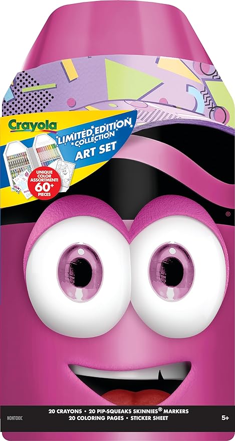 Crayola Coloring Set with Limited Edition Mauve Art Case, Limited Edition Crayons, 50+ Pieces, Gifts for Kids