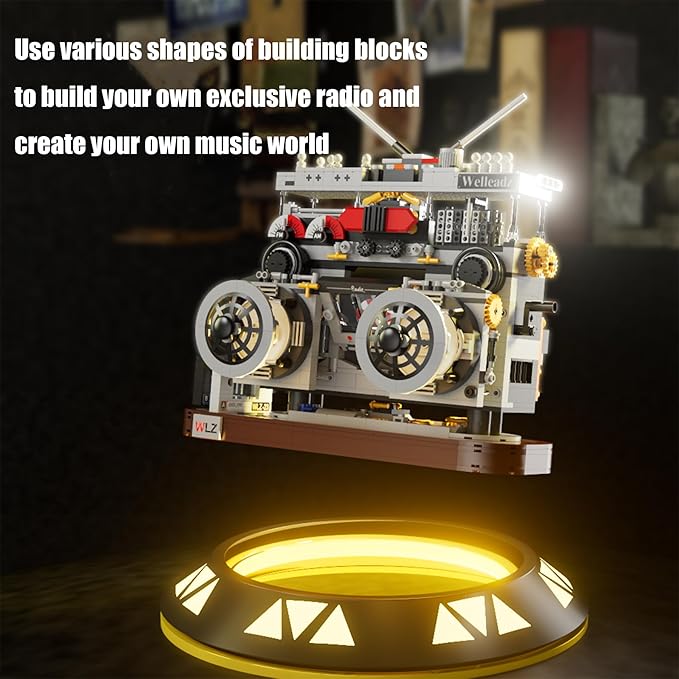 Building Blocks Radio Classic Retro Series,Collectible Display Model Toy as A Wonderful Gift Idea for Adults, Easter/Birthday for Boys and Girls 1199PCS