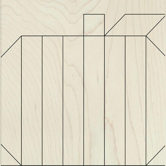 Unfinished Barn Quilt Square Wooden Sign, Country Decor Canvas Quilts Blocks (15 inches, Pumpkin)