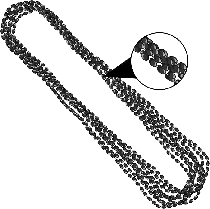 Silver Metallic Bead Necklaces, Party Accessory, 48 Ct.