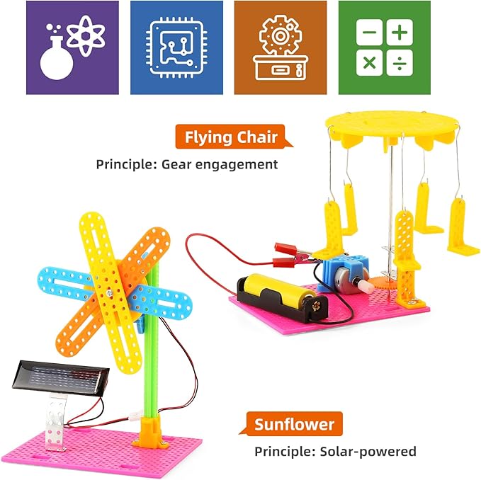 STEM Toys for Girls Age 8-12, Kids Electronic Building Engineering Craft Kits for Boys 6-8, DIY STEAM Projects Science Kit 7-9 10-12, Learning Toys for Elementary Gifts for 6 7 8 9 10 12 Year Old Girl