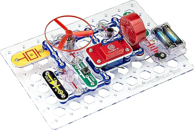 Snap Circuits Jr. SC-100 Electronics Exploration Kit, Over 100 Projects, Full Color Project Manual, 28 Parts, STEM Educational Toy for Kids 8 +