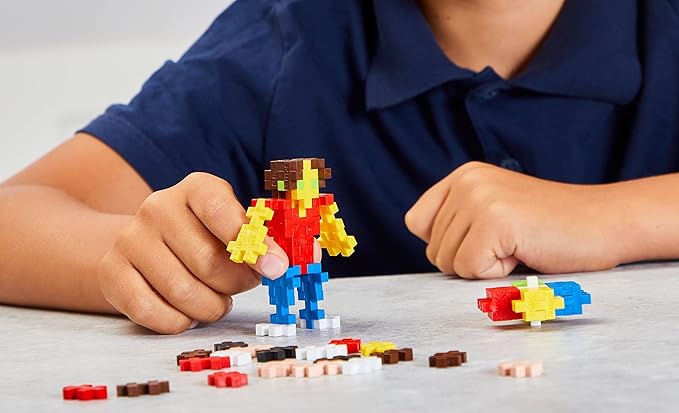 PLUS PLUS – Basic Mix - 300 Piece, Construction Building Stem/Steam Toy, Mini Puzzle Blocks for Kids