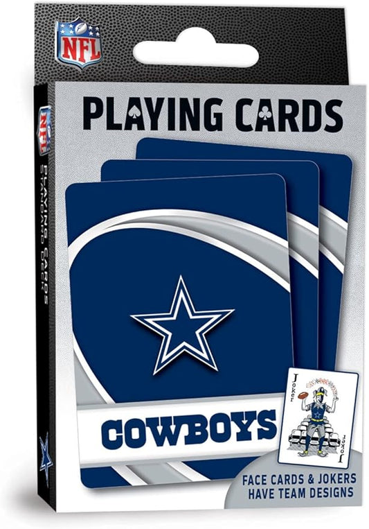 MasterPieces - NFL Playing Cards, Officially Licensed Dallas Cowboys Football Deck, Family Games for Adults and Kids, Standard Index