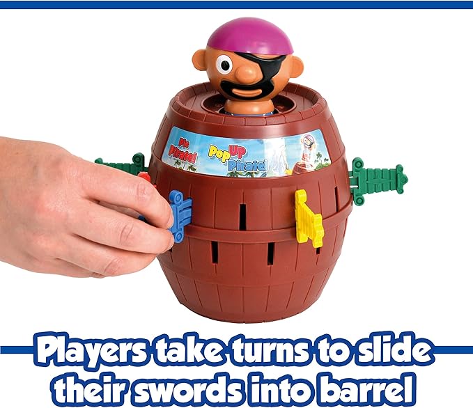 TOMY Pop Up Pirate Board Game - Swashbuckling Kids Games for Family Game Night - Christmas Gifts for Kids Fun Christmas Games and Ideas for Holiday Gifts - Family Board Games for Kids Ages 4 and Up