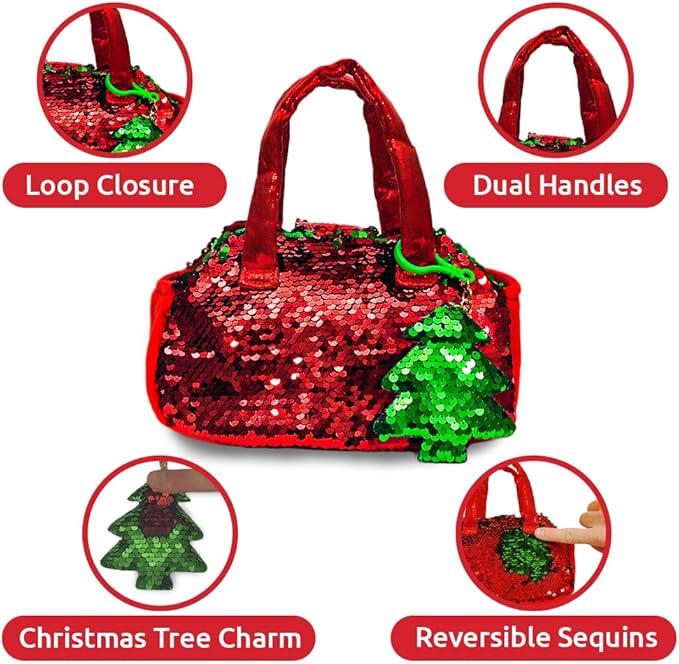 Little Jupiter Plush Pet Set - Includes Reindeer Stuffed Toy with Purse for Age 4-5 - 6-7 yrs - Christmas Stuffed Animal for Girls - Stuffed Animals - Toy Reindeer (Reindeer)
