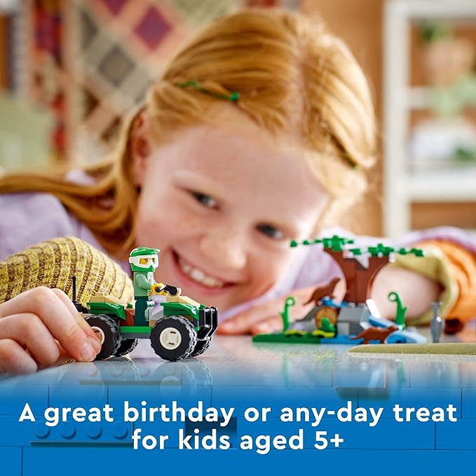 LEGO City ATV and Otter Habitat, 60394 Off-Roader Quad Bike Toy Car for Kids Age 5 Plus, Animal Playset with Wildlife Figures, Learning to Build Nature Set