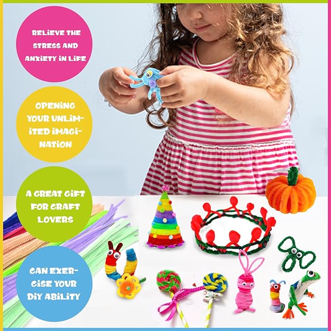 TOAOB 100pcs Pipe Cleaners Light Purple Pipe Cleaners Chenille Stems 6mm x 12 Inch Pipe Cleaners Craft Supplies for Art DIY Crafts Decorations