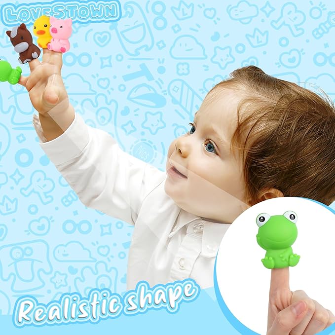 LovesTown 20PCS Learning Barn Toys, Farm Animals Toys Toddler Farm Montessori Counting, Matching and Sorting Fine Motor Games Birthday Gift for Baby Toddlers