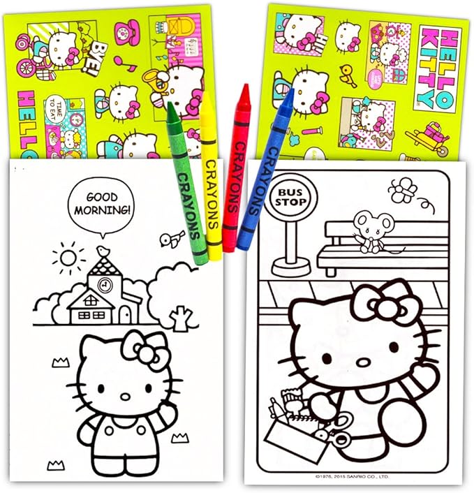 Hello Kitty Ultimate Party Favors Packs -- 6 Sets with Stickers, Coloring Books and Crayons (Party Supplies)