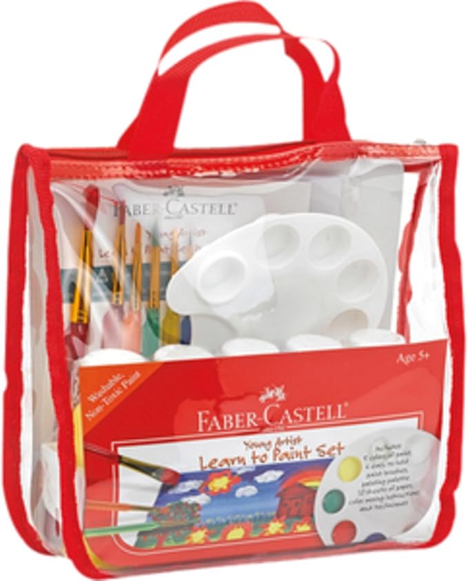 Faber-Castell Young Artist Learn to Paint Set - Washable Paint Set for Kids