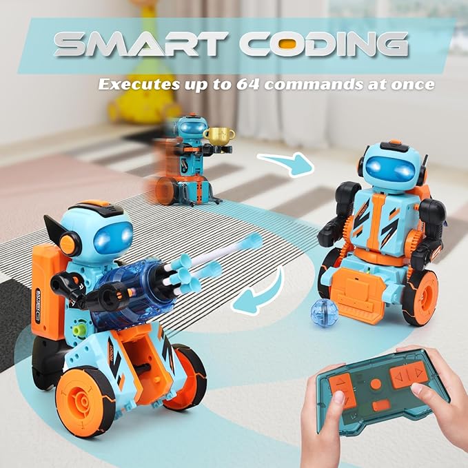 STEM Circuits Robot Building Toys for Kids Ages 8-12+ Year Old, 3 in 1 Remote Control & Programming Robotics Kit, Electric Science Projects Set, Ideal Gift for Boys Ages 12-16