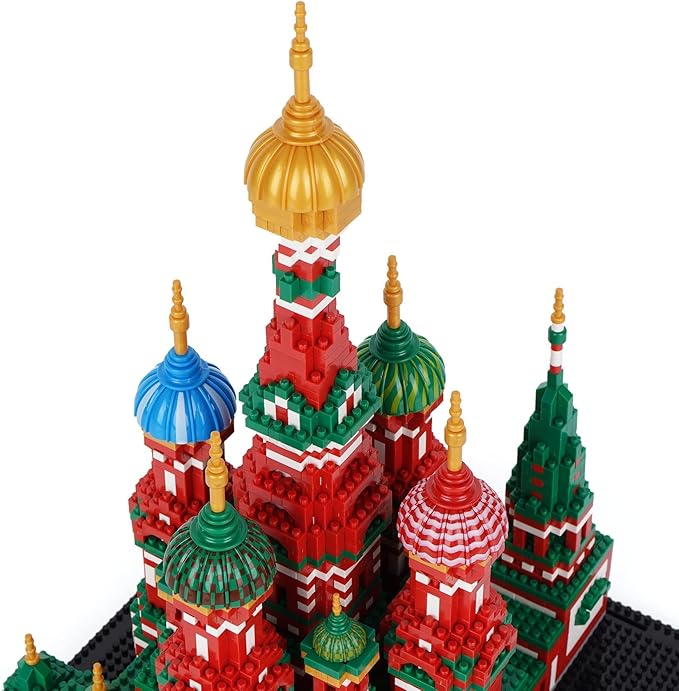 Building Block Set, Saint Basil's Cathedral Architecture Model Micro Mini Blocks, Educational Mini Blocks, 4300 PCS