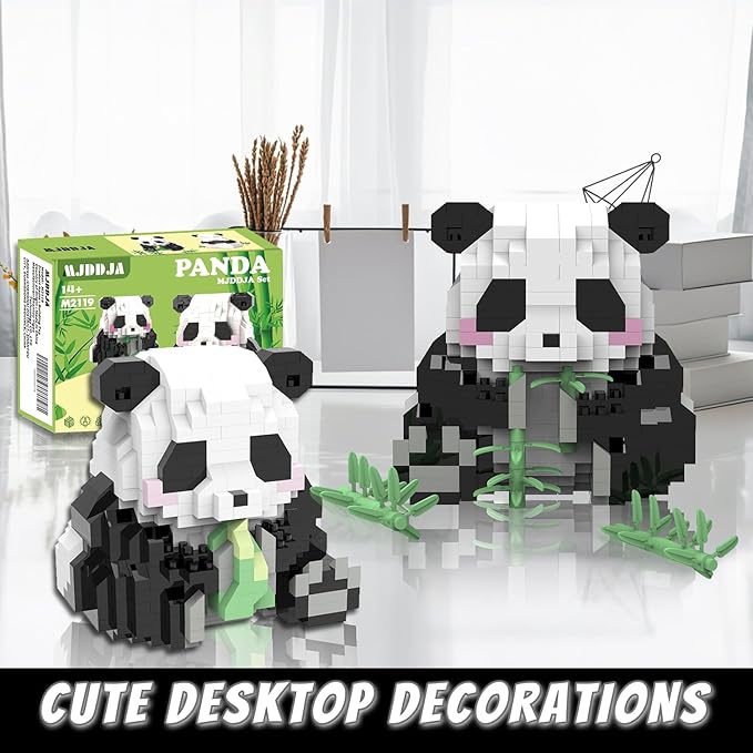 Mini Panda Building Blocks, 2 in 1, Party Favors- Micro Blocks Panda Toy for Kids 12 13 14 15 16+, Mini Blocks Building Sets for Adults, Easter/Birthday for Teens(606 PCS)