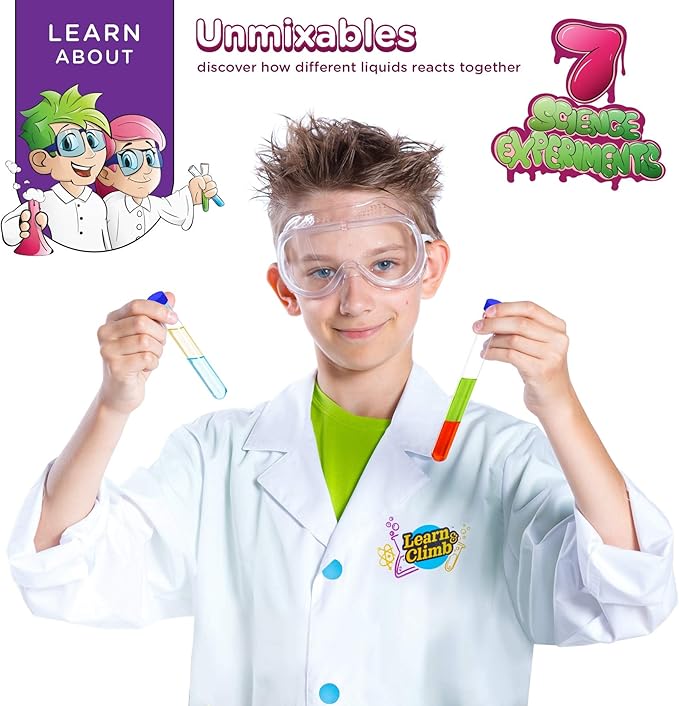Science Kits for Kids Age 5 Plus. 8 Chemistry Experiments, Step-by-Step Manual. Gift for Girls & Boys 5,6,7,8