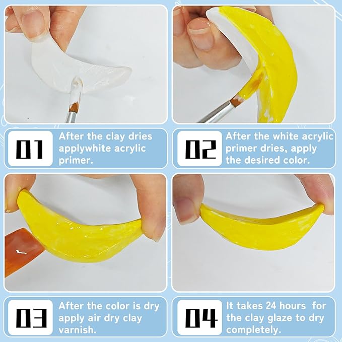 100ml Air Dry Clay Varnish,Air Dry Clay Sealant for Airdry Clay,Air Dry Clay Glaze Can Not Only Used to Prevent Clay Cracking, Scratches, and Wear,It Can Also Having a Matte Glaze Effect (Matte)